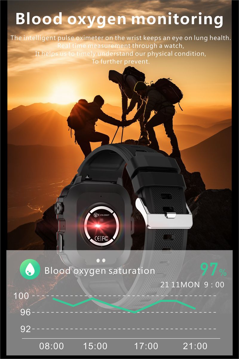 QX11 Açık Hava Su Geçirmez Çoklu Spor Kalp Atış Hızı Kan Oksijen Sağlık İzleme Bluetooth Çağrı Akıllı Saat_voghion.com