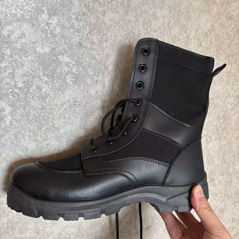 European Warm Series Men's Combat Ultra-light Mesh Outdoor Training Wear-resistant Security Summer Martin High-top Hiking Boots_voghion.com