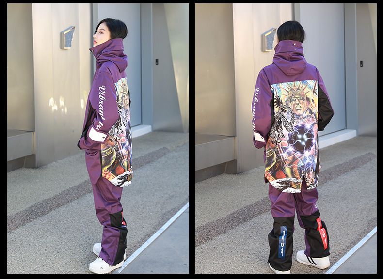 Costum de schi pentru bărbați, stil coreean, pentru cupluri, cald, impermeabil și rezistent la vânt, costum de schi pentru bărbați și femei_voghion.com