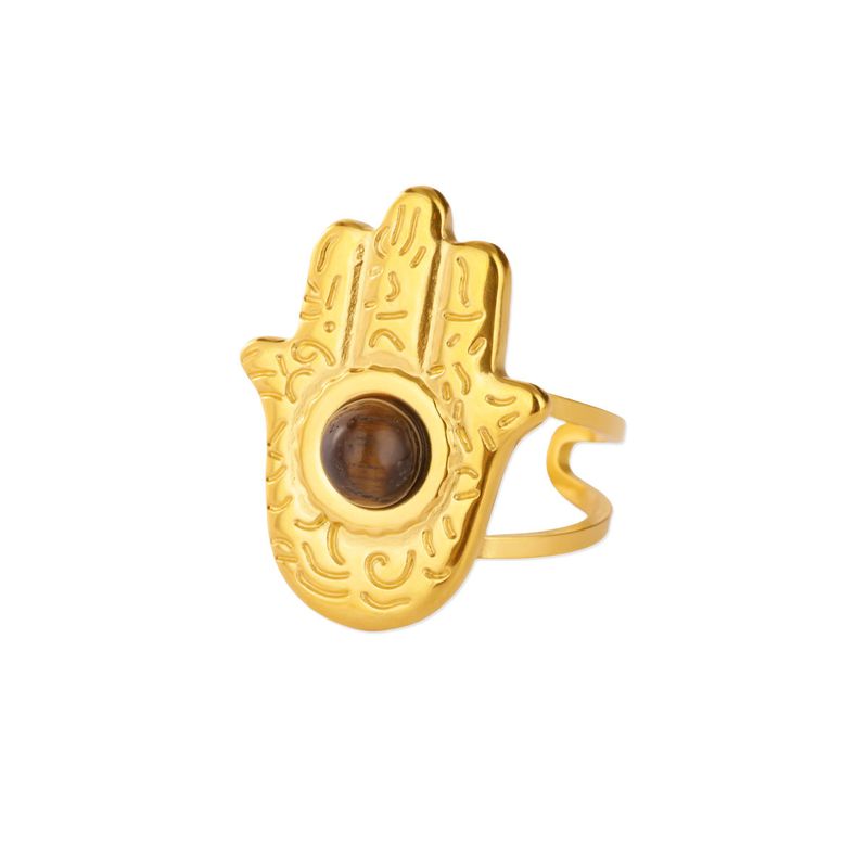 Anelli vintage etnici bohémien da spiaggia con palme di Fatima e occhi, gioielli portafortuna per uomini e donne, regali di compleanno, anniversario e San Valentino._voghion.com