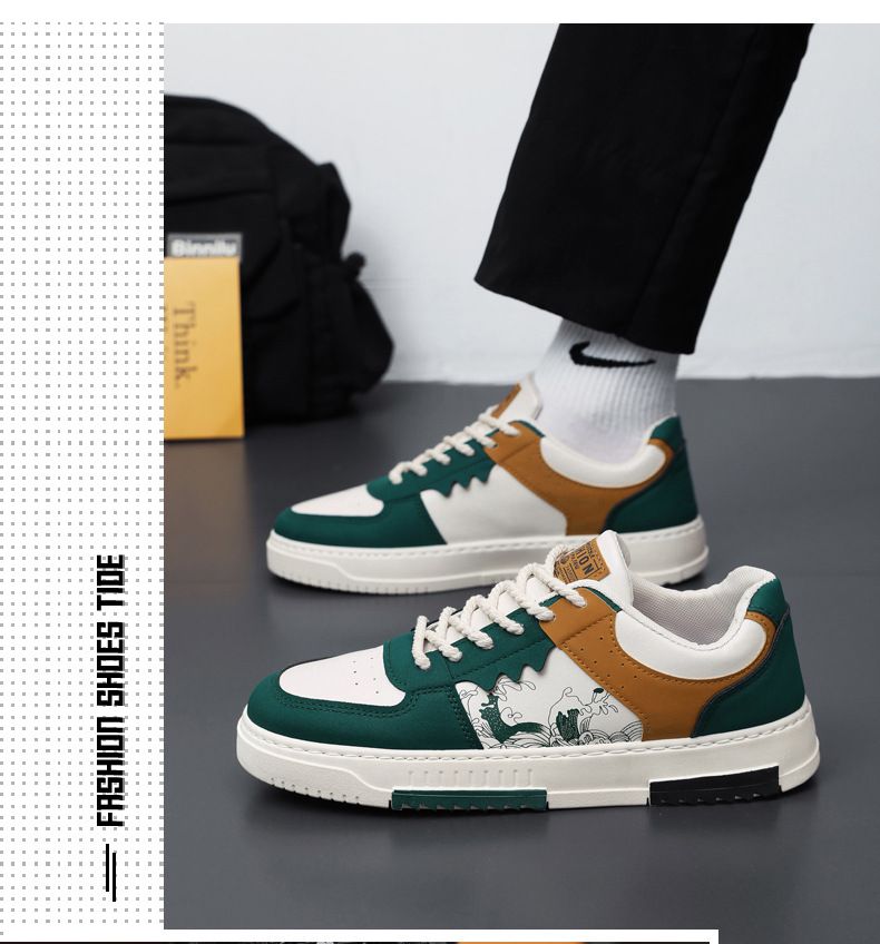 Große Größe Herrenschuhe Außenhandel 45-48 Neue Board Schuhe Trendy Vielseitig Weiche Sohle Sport Und Freizeit weiße Schuhe_voghion.com