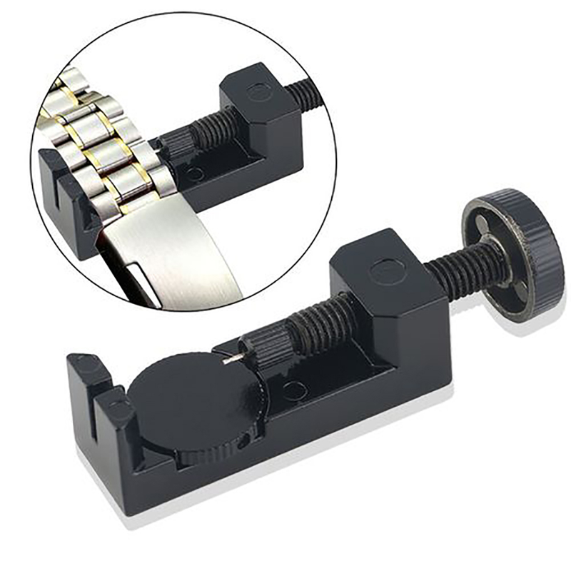 Qianbihe Adjustable Watch Band Strap Adjuster Bracelet Link Pin Remover Repair Tool Kit-Black_voghion.com