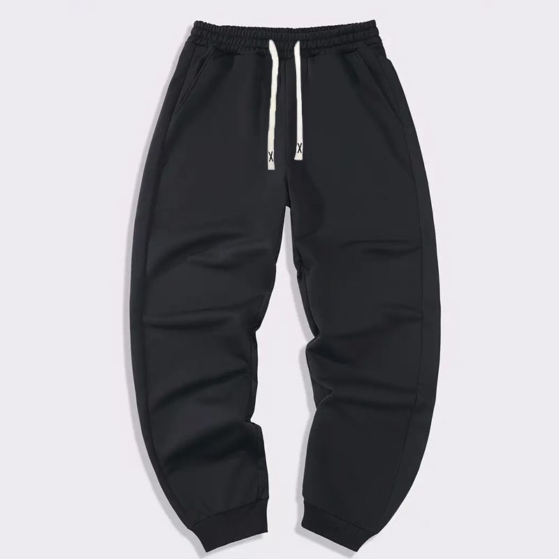 Men's Casual Solid Color Jogger Pants With Cuffed Hem - Comfortable Streetwear Sweatpants For Everyday Wear (Multiple Colors & Sizes)_voghion.com