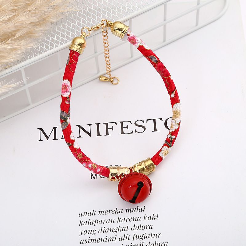 Nuevo collar ajustable para perro y gato con campana colorida y moderna con personalidad para mascotas de estilo étnico_voghion.com