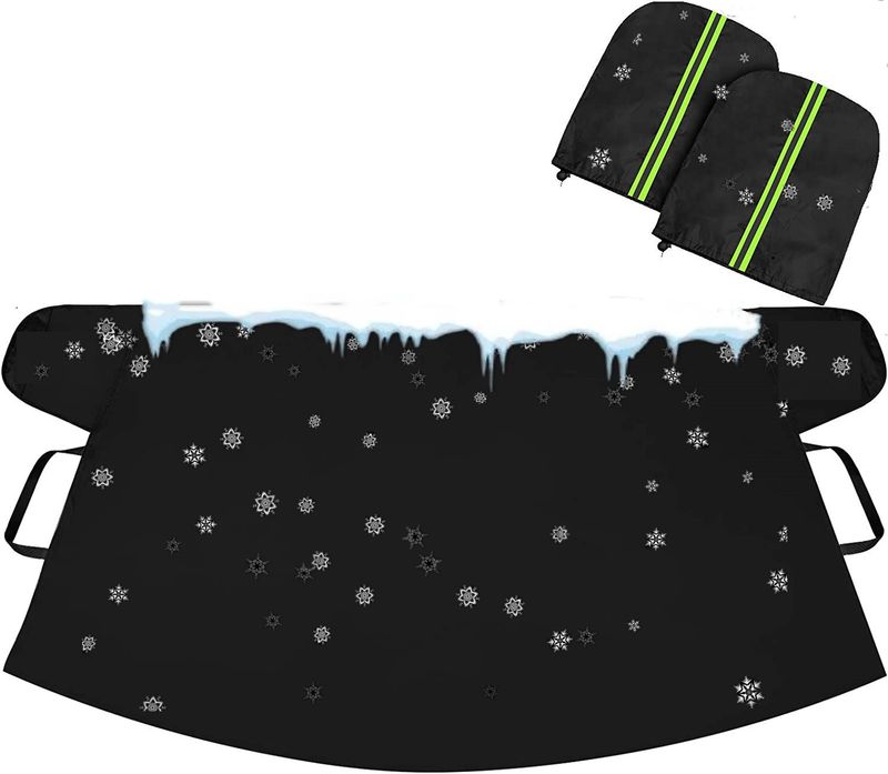 Geeignet für Eis und Schnee, Auto-Windschutzscheiben-Schneeabdeckung, verbesserte Schneeabdeckung, 600D Oxford-Gewebe, Winter-Schneeräumabdeckung_voghion.com