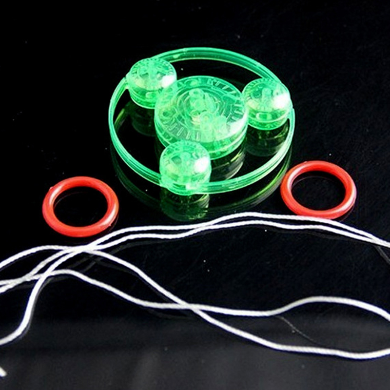 ToysMall Outdoor Plastic Colorful LED Light Pulling Wire Flying Saucer Kids Classic Toy_voghion.com