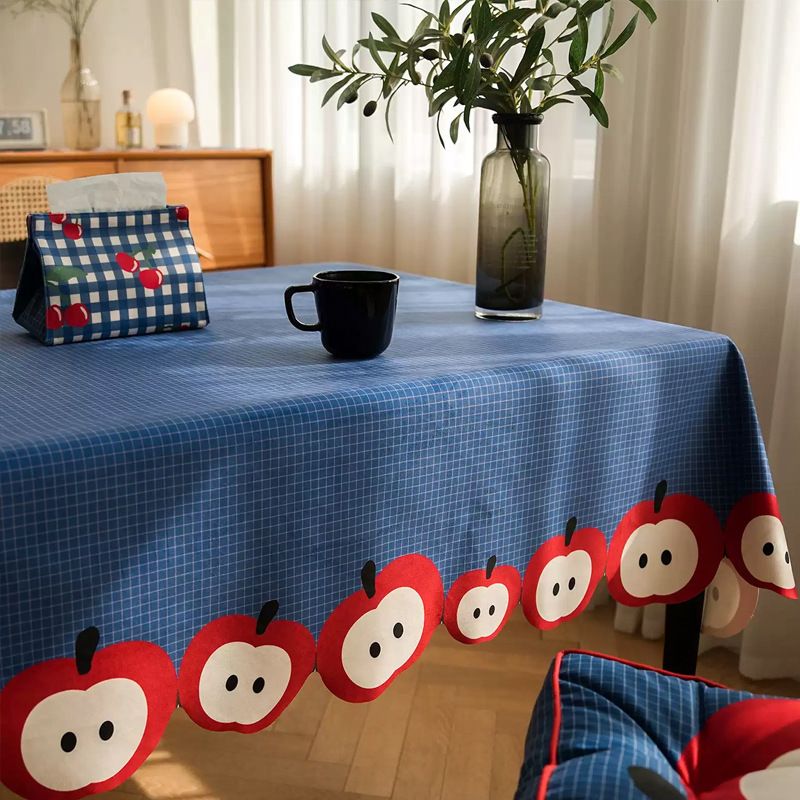 Tovaglia a quadri, resistente all'olio, impermeabile, decorazione per la casa, antipolvere, copritavolo da caffè_voghion.com