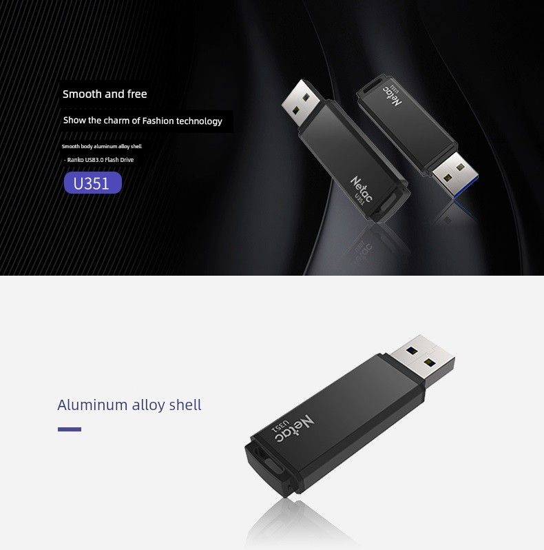 Langke 128G High-Speed USB3.0 Metal Personality U351 Computer 64gu Business Creative USB Flash Disk 256G_voghion.com