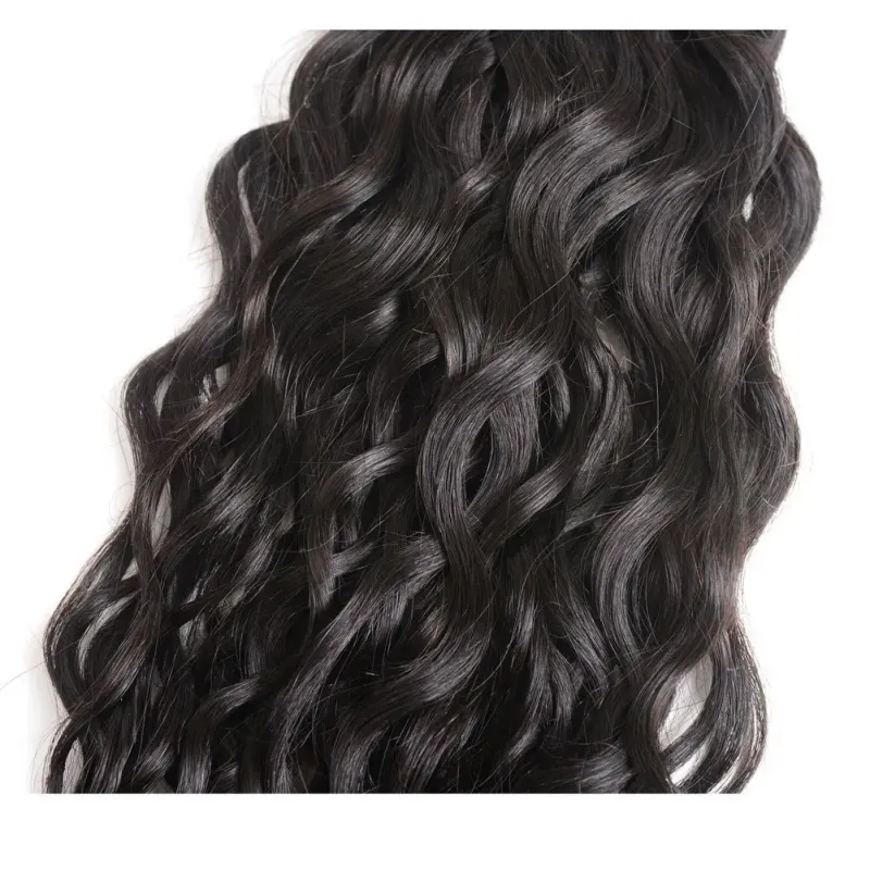 Extension per capelli a punta piatta da 300 fili per donne, perline di colla alla cheratina con fusione ondulata bagnata, capelli umani pre-legati_voghion.com