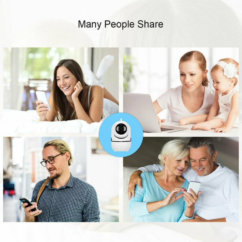 Ycc365 Plus 1080P Cloud HD IP WiFi Auto Tracking Baby Monitor Night Vision Security Home Surveillance Camera_voghion.com