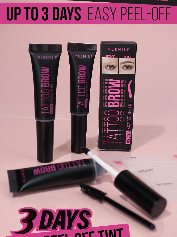MLSMILE Tear Off Eyebrow Glue, Long Lasting, No Smudge, Waterproof, Sweat Proof, Easy To Color, Three Color Eyebrow Dyeing Glue_voghion.com