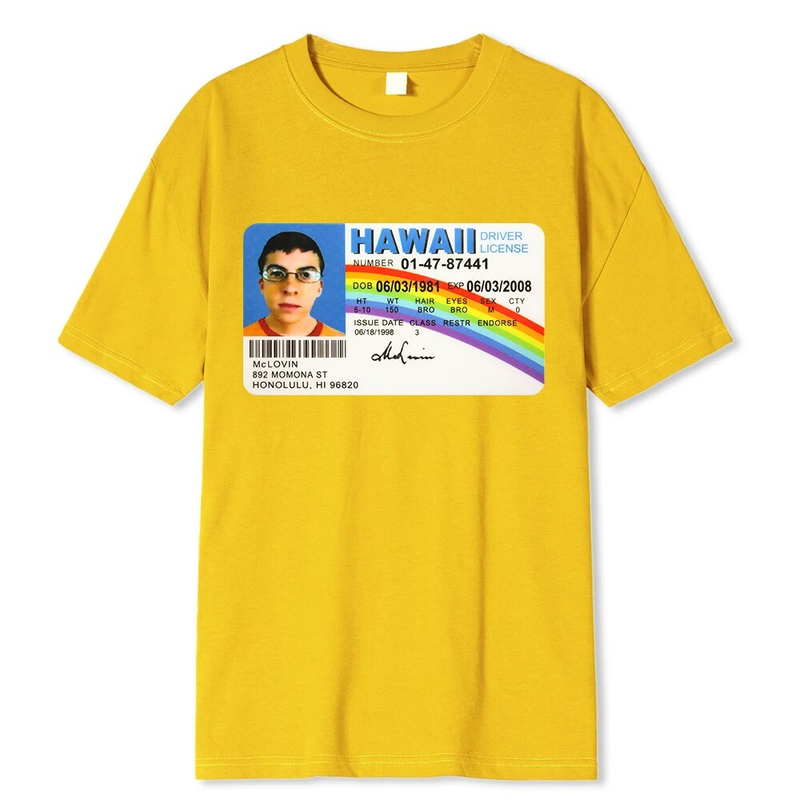 Homme t Shirt Sommer Männer Mclovin Id Karte Superbad Geek Herren Baumwolle Unisex t-Shirt Teenager Kühle Weiche Kleidung_voghion.com