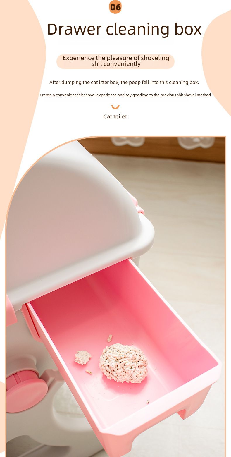 Leyoupai Cat Toilet Factory Direct Oversized Semi-automatic Cat Toilet Pet Toilet Semi-closed Litter Box_voghion.com
