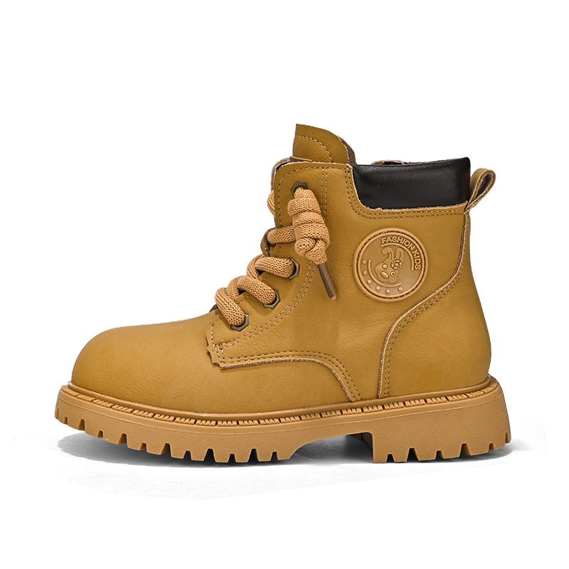 Martin 2025 Automne/Hiver Nouvelles Chaussures Enfants Filles Bébé Petit Jaune Garçons Bottes Courtes Décontractées_voghion.com