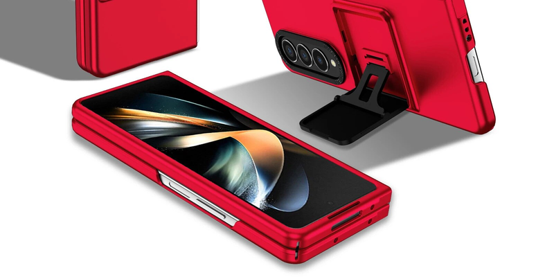 Custodia per telefono portatile anti-shock per Samsung Galaxy Fold 5 4 3 Cover protettiva per PC rigida con supporto Shift per Z Fold4_voghion.com