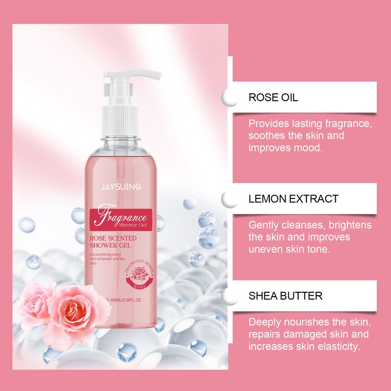 Ladies Rose Fragrance Body Wash, Bath Fragrance Cleansing Body Ladies Bathing Cleansing Refreshing_voghion.com