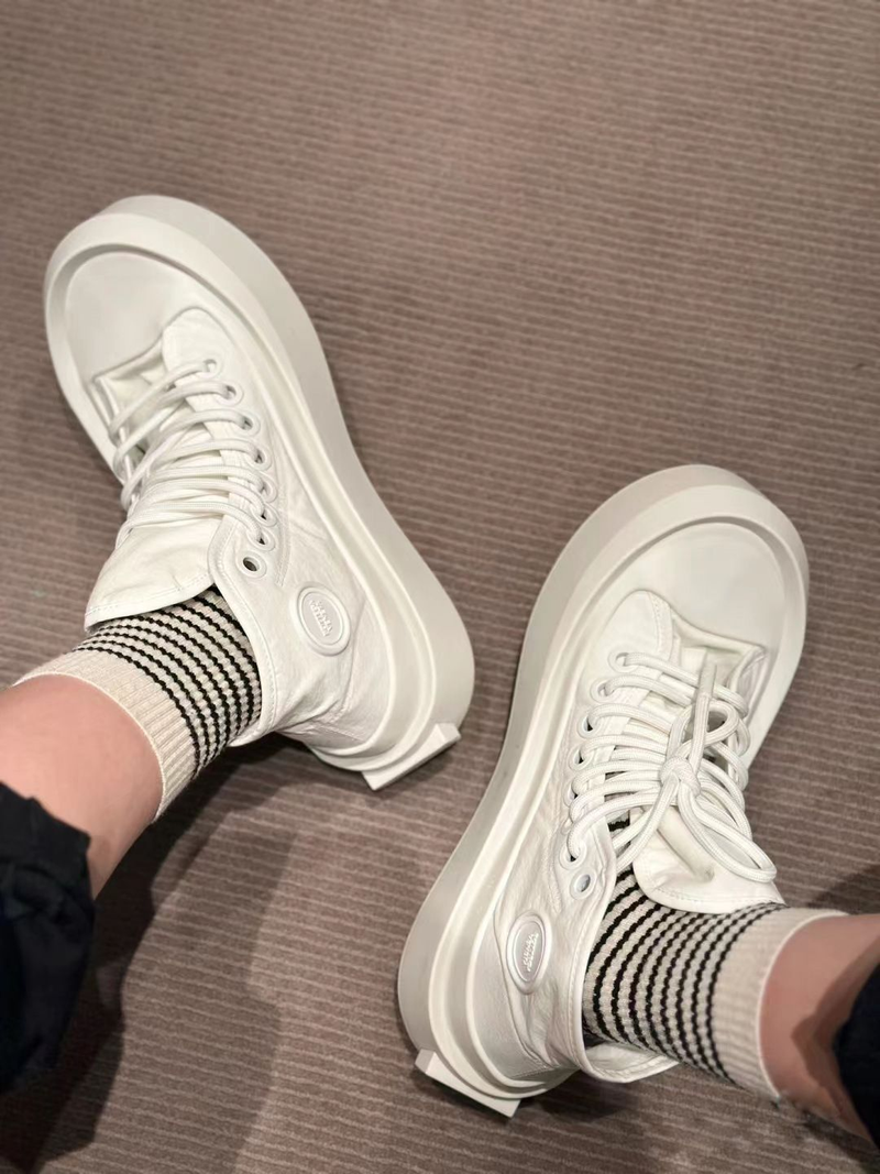 Boardschoenen Zomer Nieuwe Hoge Top Dikke Zolen Grote Tenen Schoenen Mannen En Vrouwen Koppels BA BV Kleine Witte Schoenen Sport Vrije Tijd Canvas_voghion.com