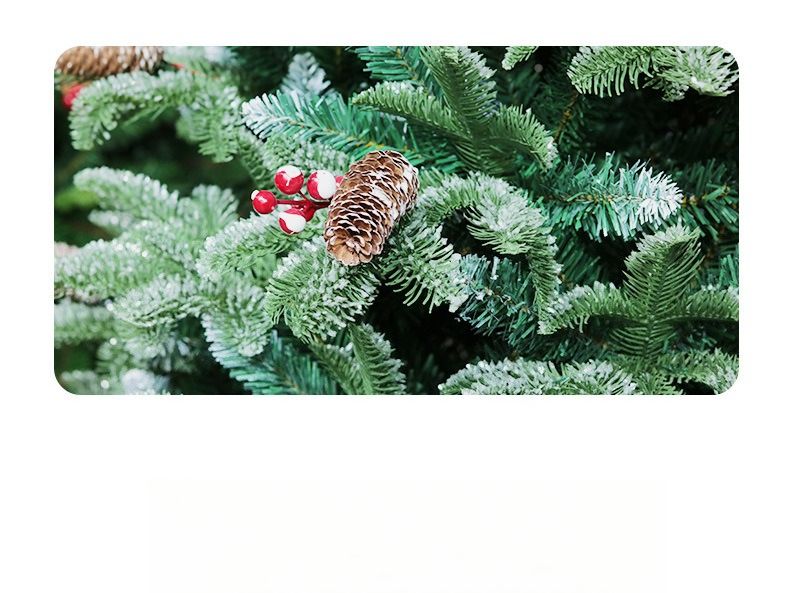 Christmas Decorations, Christmas Tree Dipped In White Snow PE & Spvc Red Fruit Mixed Automatic Tree Christmas Tree_voghion.com