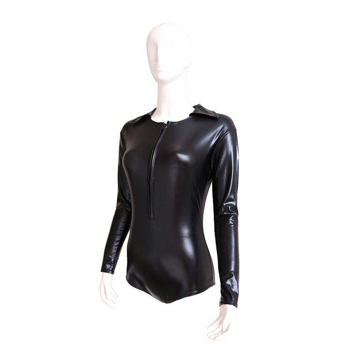 Eros Lab Produits pour adultes SM Performance Vêtements de pole dance sexy pour femmes et couples, tenue extensible à manches longues et fermeture éclair, enduite_voghion.com