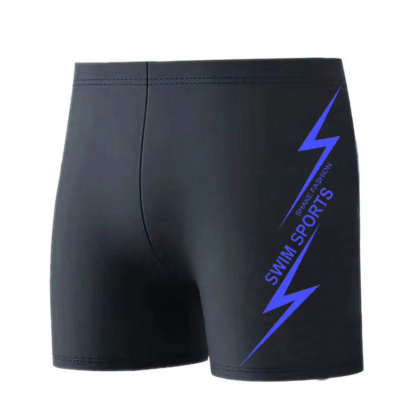 Men's swim trunks with anti awkwardness flat angle beach swim trunks, hot spring quick drying loose fitting professional swim trunks_voghion.com