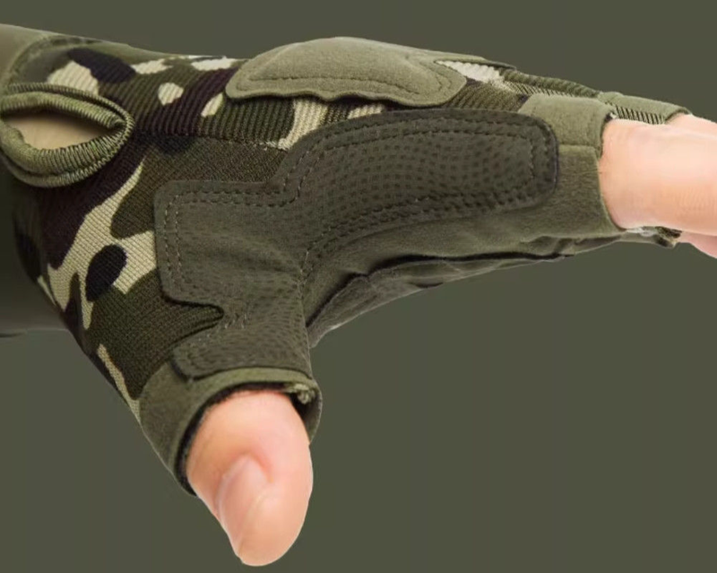Guantes tácticos de media caña Uisex Sprig para verano, deportes al aire libre, ciclismo, escalada, antideslizantes, resistentes al desgaste y a los golpes._voghion.com