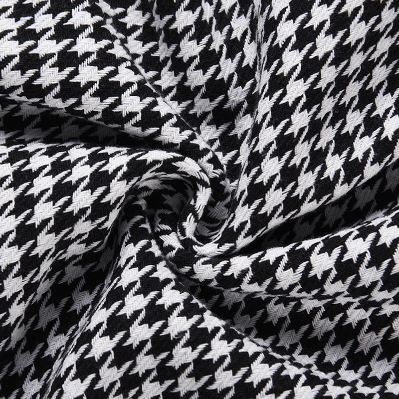 Women's coat houndstooth woolen coat loose tie cape cape top_voghion.com