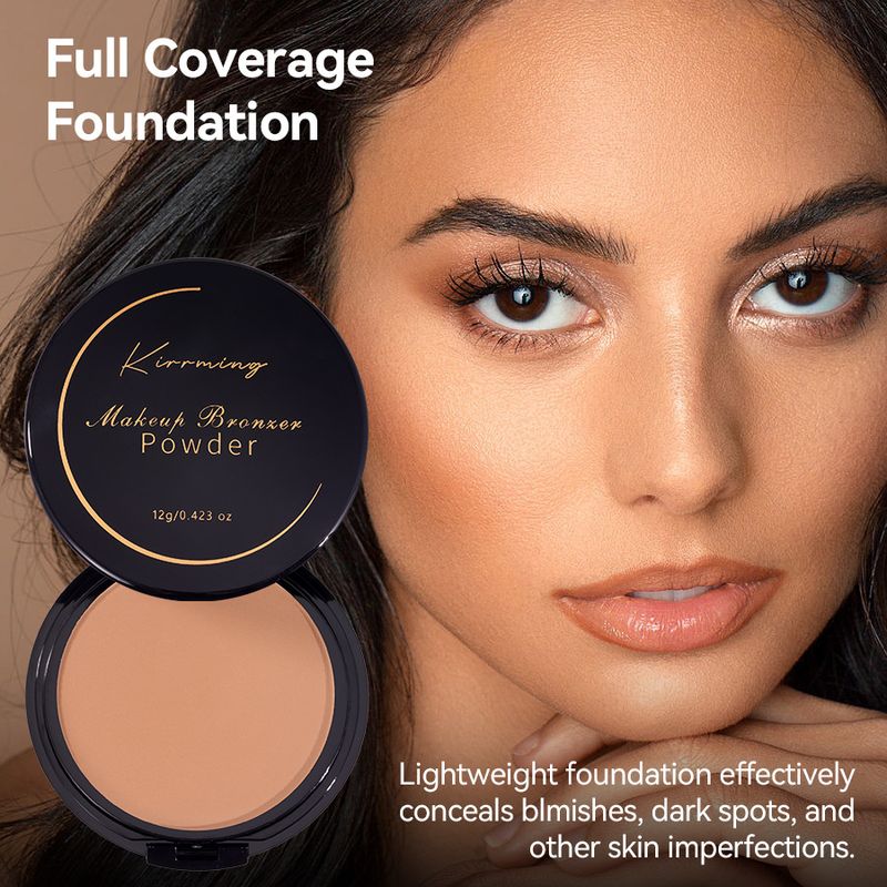 Powder Cake 4 Farben Wasserfester Concealer Aufhellender langanhaltender Make-up ohne Verschmieren Puder_voghion.com