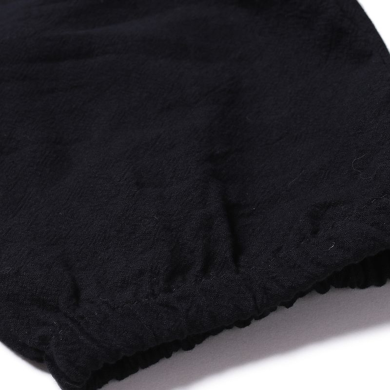 Man's Spring and Autumn fFashion Cotton and Linen Loose Cross-gear Pants Solid Color Beamed Feet Nine-point Pants_voghion.com