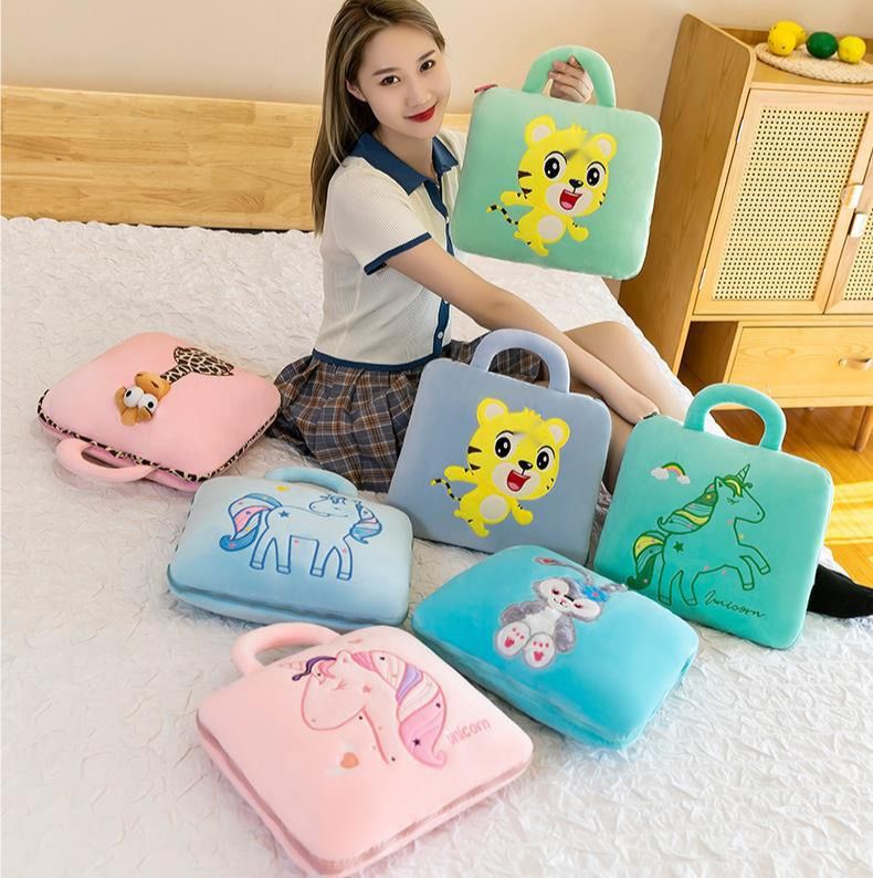 Piumino pieghevole per auto, cuscino doppio uso per pisolino da ufficio, cuscino piccolo, cuscino, coperta per auto, 2 in 1_voghion.com