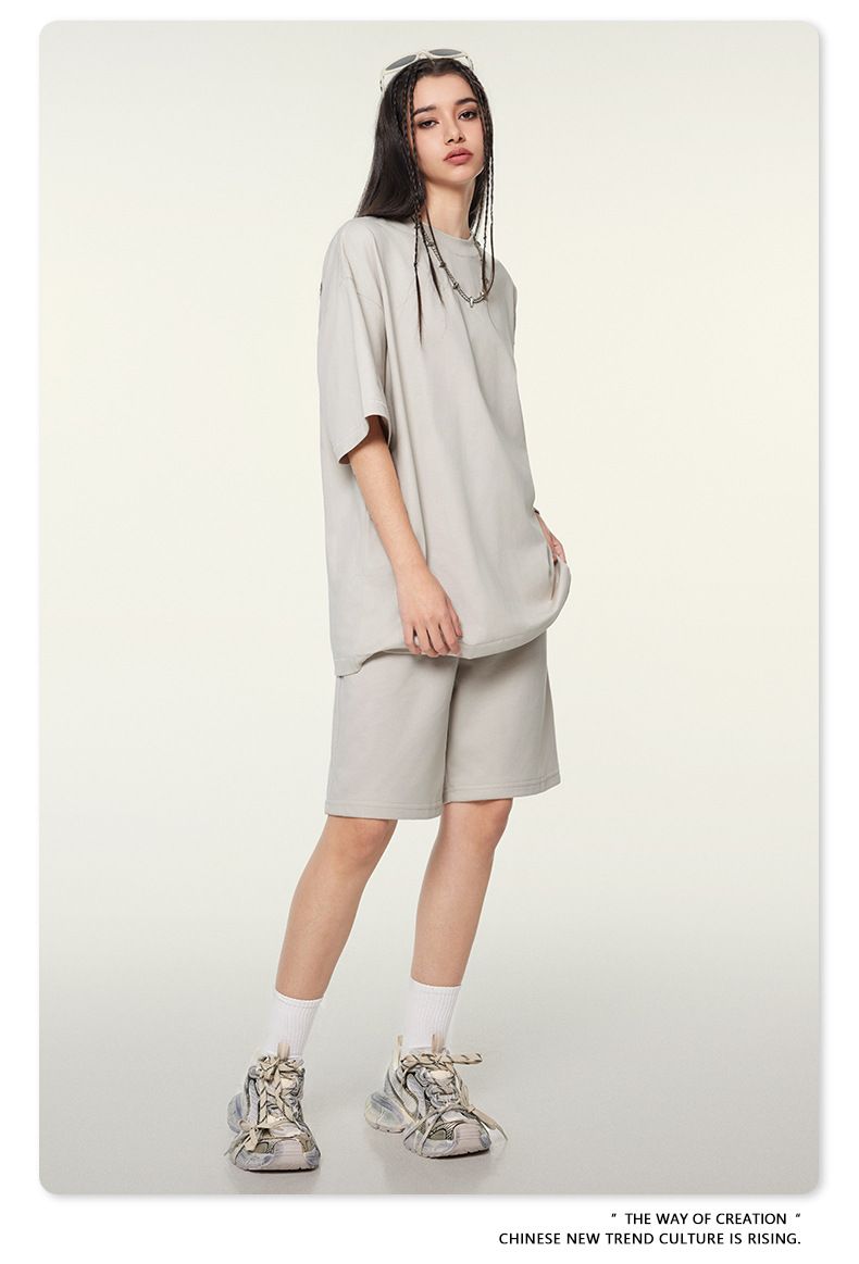 Herren 2024 Frühjahr und Sommer 280G Basic-Shorts, lockere Fünf-Punkt-Hosen der Jugendtrendmarke, Sommer-Herren-Shorts_voghion.com