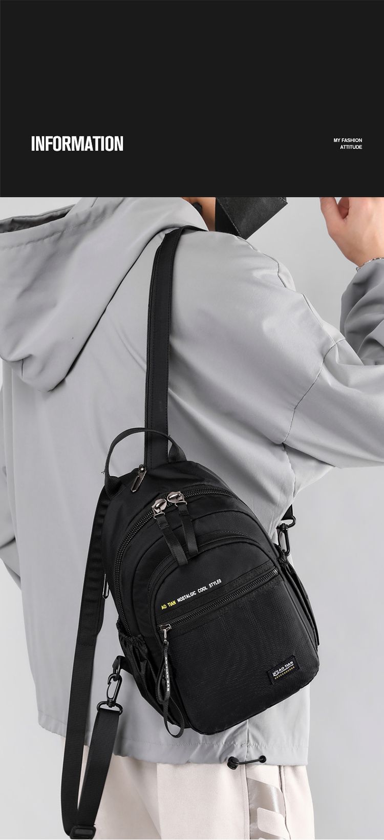 Nylon Trendy Kleine Jungen Leichte Mini Damen Schultasche_voghion.com