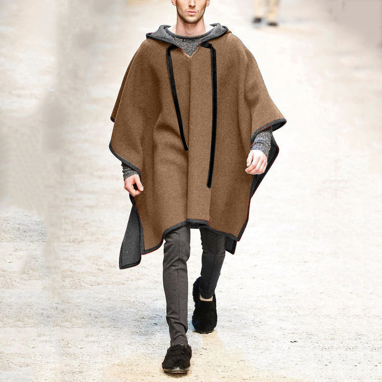 2024 Men's shawl cover, cape, woolen jacket trend_voghion.com