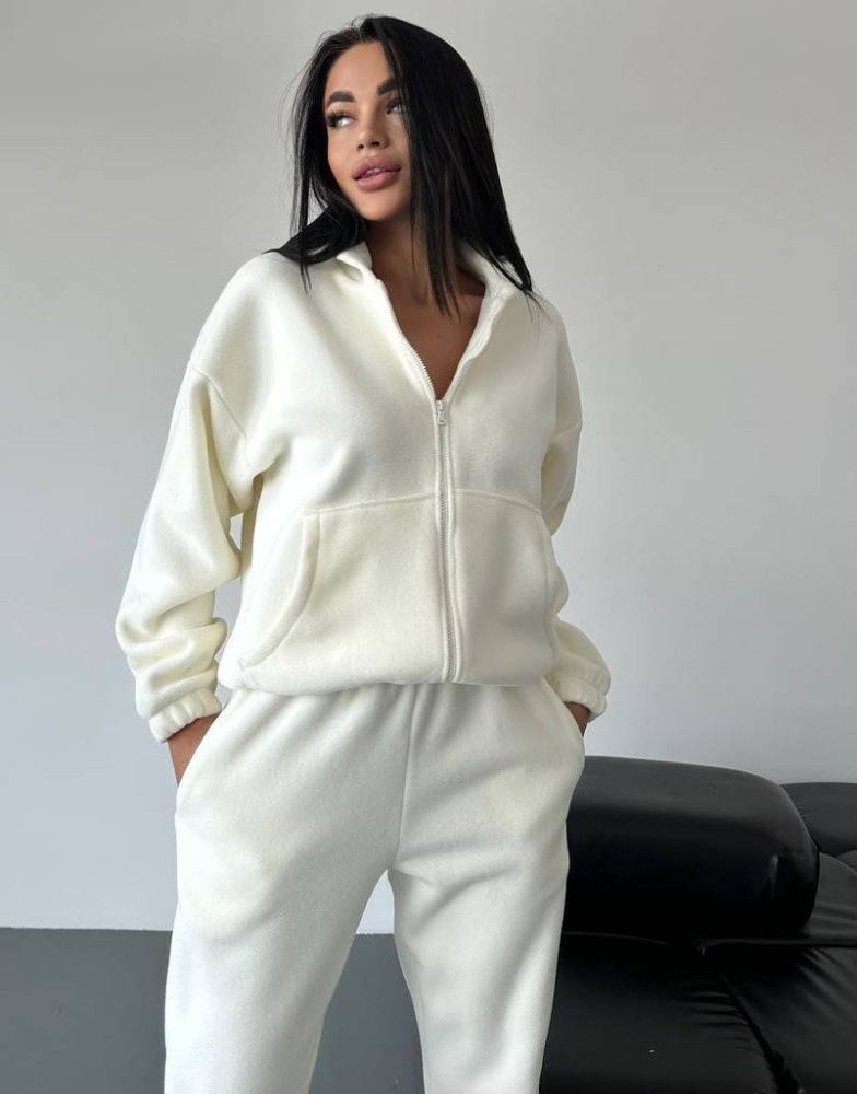 Women's Casual Streetwear Hoodie & Jogger Set - Long Sleeve Pullover Sweatshirt With High Waist Lounge Pants (Gray/Beige/Black, S-XL)_voghion.com