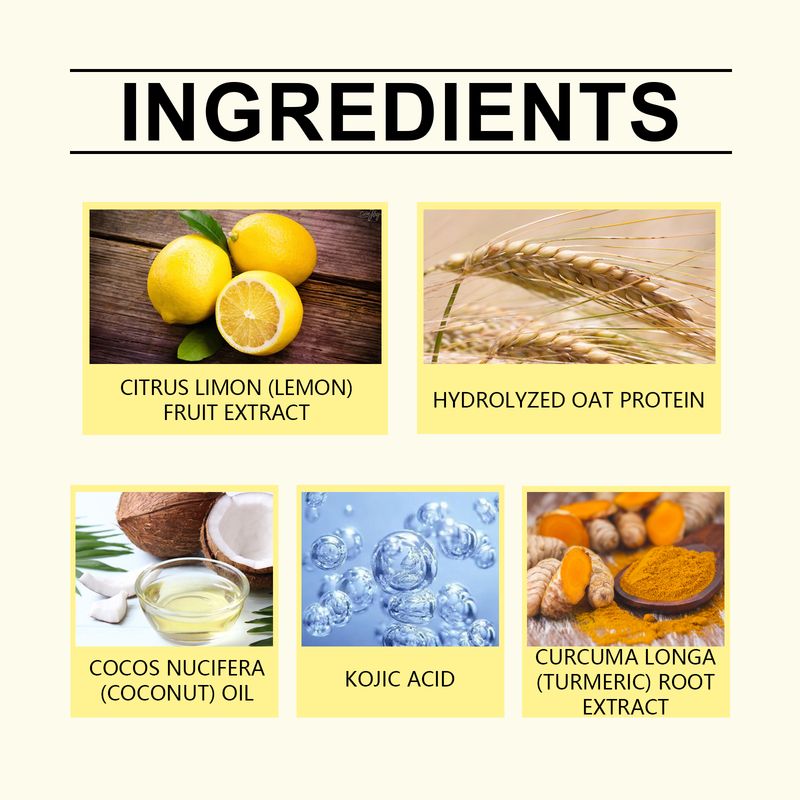 OceAura Lemon Brightening Turmeric Acid Soap Gently Cleans And Moisturizes Refreshing And Delicate Skin Brightening Soap_voghion.com