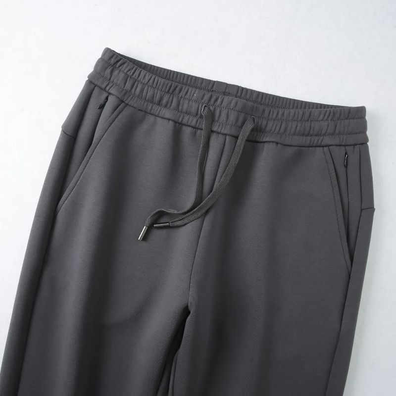 Dubbellaagse gebreide joggingbroek voor heren - Ultrazacht katoen met stretch voor sportschool en lounge (M-XXXXXL, 3 kleuren) | Windbestendig en anti-pilling_voghion.com