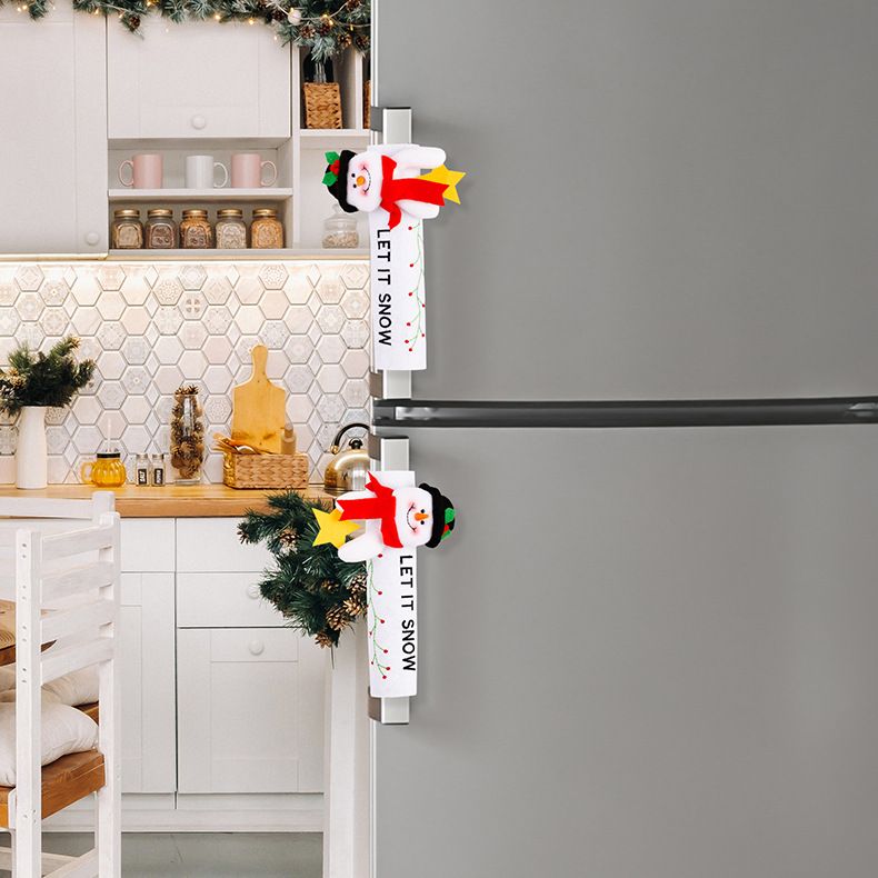 Weihnachts-Türgriffabdeckungs-Set – Weihnachtsmann, Schneemann, Rentier, Türgriffdekorationen für die Feiertagsdekoration zu Hause_voghion.com