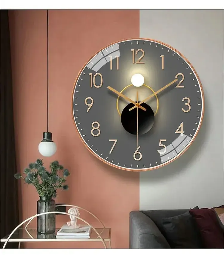 8" Vintage Wall Clock - Silent Nordic Home Decor_voghion.com