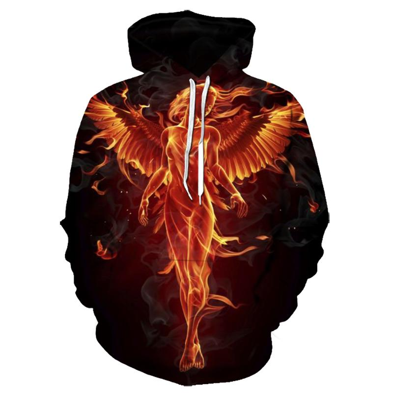2020 Nuovo colorato Flame Hoodie 3d Felpa Uomo/Donna Con Cappuccio Autunno E Inverno Cappotto Uomo Abbigliamento Divertente Giacca Nera_voghion.com