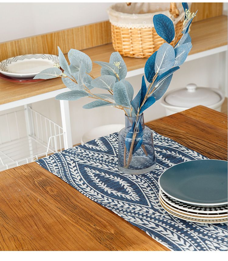 Modern Simple Coffee Table TV Cabinet Table Flag Dust Cover Zen Tea Ceremony Warp Knitted Cotton And Linen Tablecloth_voghion.com