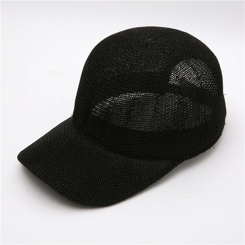 Mode 2024 Neue Mode Sommer Frauen Baseball Kappe Einfarbig Atmungs Kühlen Reit Stroh Snapback Hut Britischen Retro Sonne_voghion.com