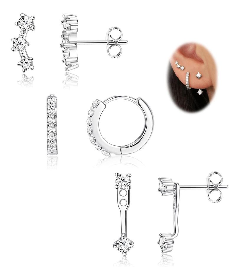 2024 Neu für Damen, galvanisierte Echtgold-Ohrschnallen und Ohrringe 6-teiliges Set_voghion.com
