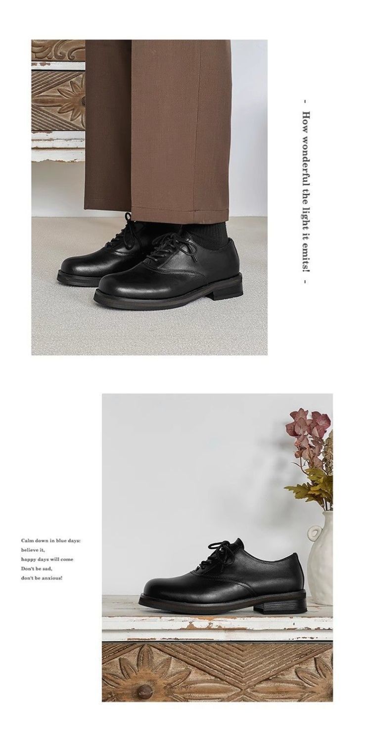 ShoeVault 2025 Nouvelles chaussures Derby décontractées haut de gamme en cuir marron pour homme, bout rond, semelle épaisse, rehausseur de hauteur, idéales pour un mariage._voghion.com