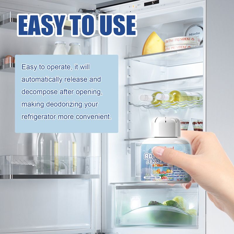 Jue Fish Refrigerator Deodorizer Purifying Gel, Indoor Refrigerator Deodorization Purification Fresh-Keeping Anti-Channeling Clean Odor_voghion.com