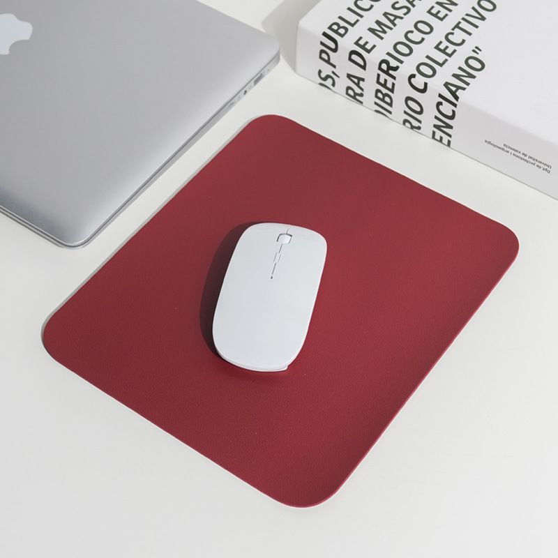 Doppelseitiges Mauspad in unschlagbarer Qualität, reine Farbe, minimalistisch, kleine Größe, Ins-Stil, PVC-Leder, wasserdicht, schmutzabweisend, für Schreibtisch und Laptop_voghion.com