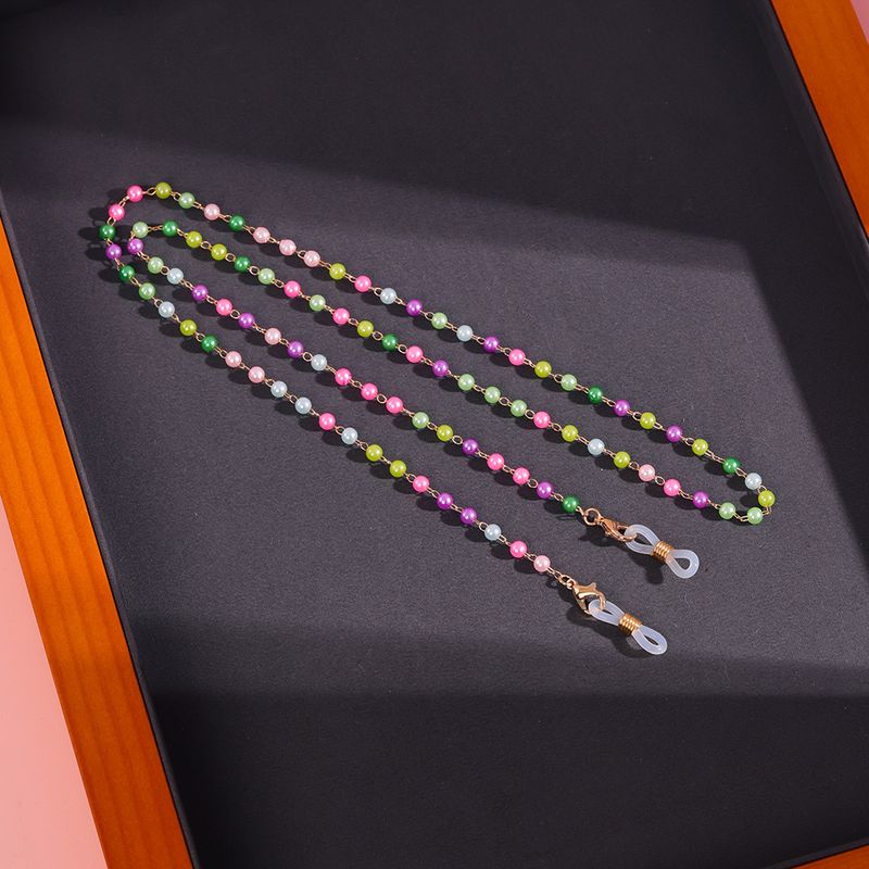 New Fashion Hanging Trendy Colorful Pearl Glasses Anti-Slip Mask Chain_voghion.com