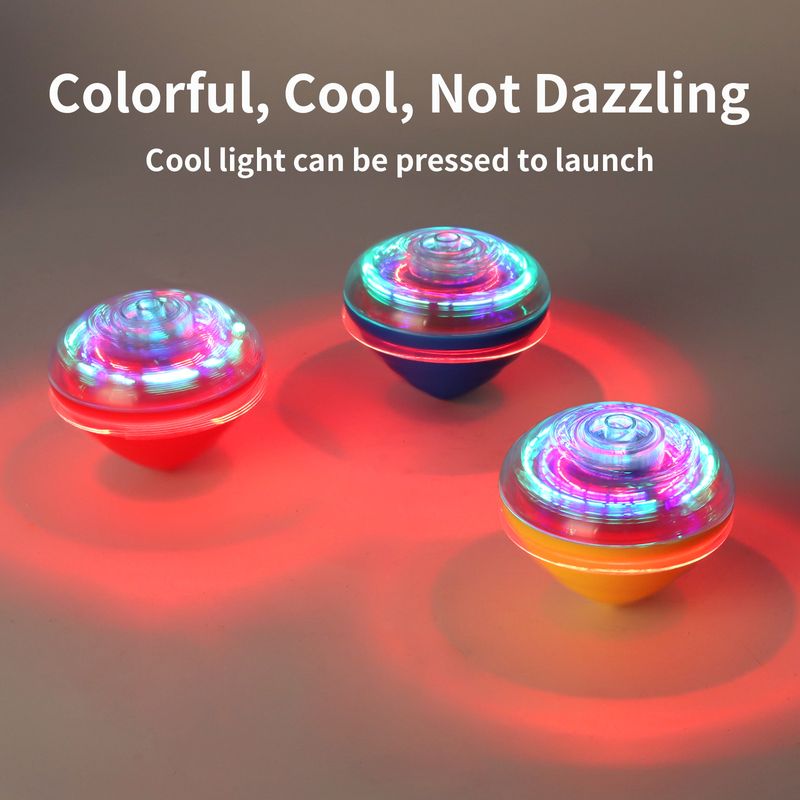 Creative And Fun Hand Twist Launch Flying Saucer Light Gyro Night Market Hot Sale Decompression Flash Gift Toy_voghion.com