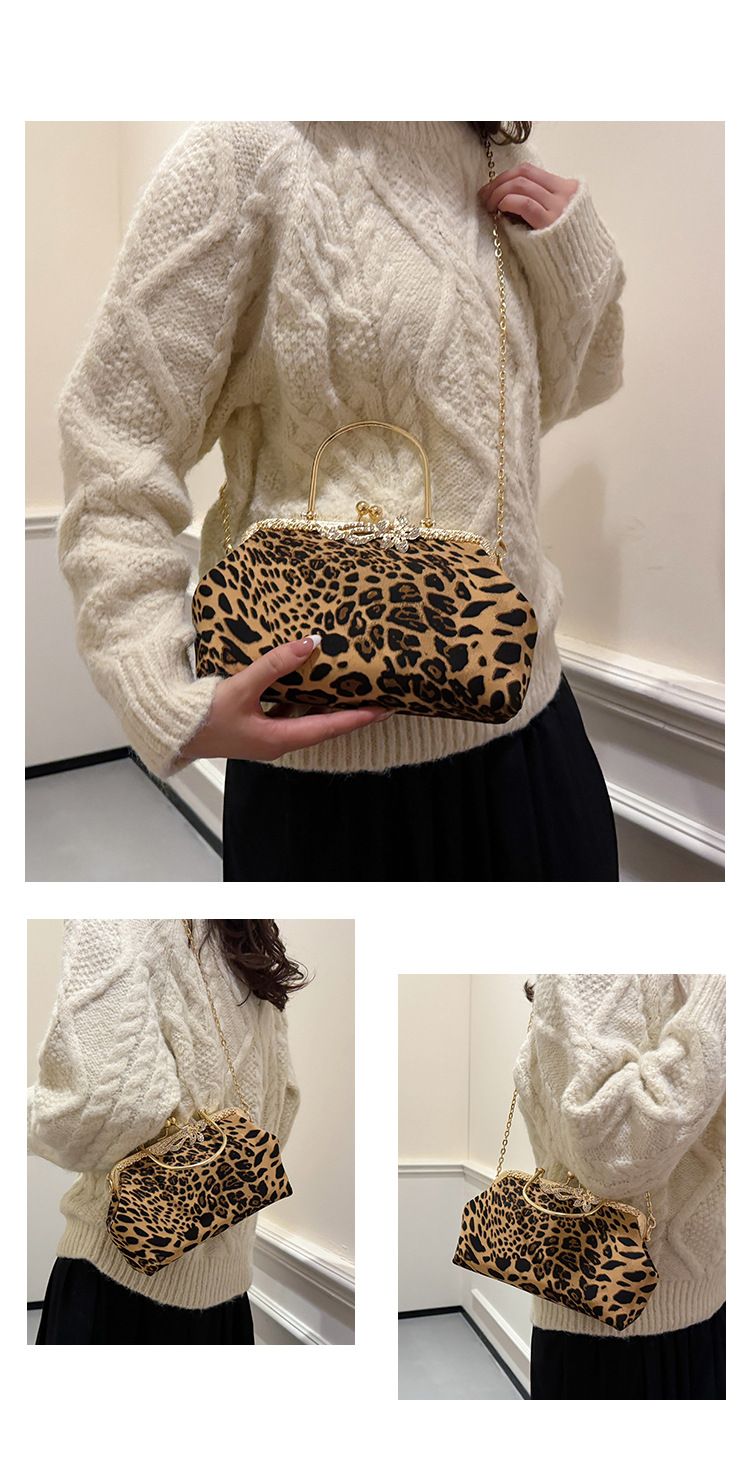 Borsa da sera di alta qualità con tracolla singola, elegante, in metallo con stampa leopardata e catena, per ragazze_voghion.com
