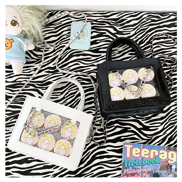 Borsa a tracolla per borsa da dolore trasparente giapponese di grande capacità 2023 Nuova borsa da donna con borsa quadrata trasparente di fascia alta di fascia alta per la primavera e l'estate_voghion.com