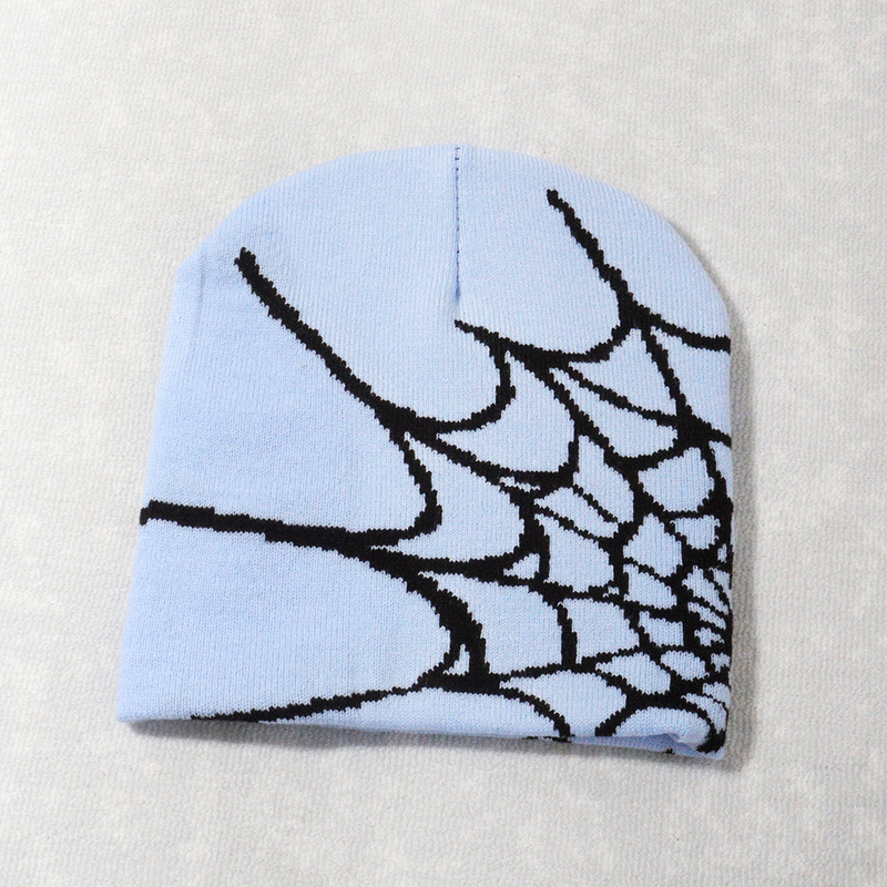Unisex Knitted hat hat trend pullover spider web Y2K jacquard hats for men and women_voghion.com