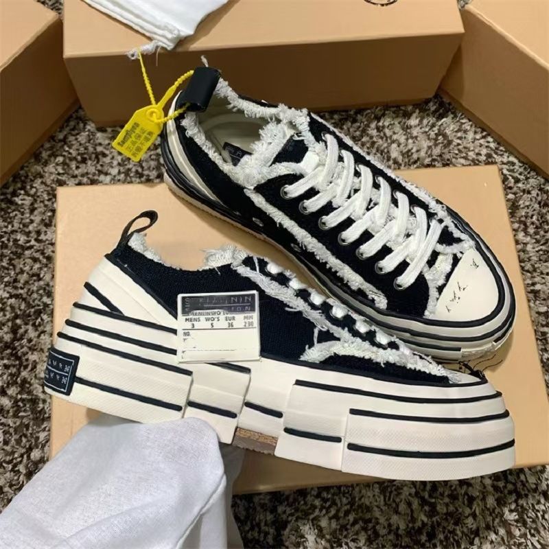 26ss Jianhao Same Wu Beggar Spring Summer Canvas Shoes Couple Style Thick Sole Versatile Fashion Trendy Casual Sneakers_voghion.com